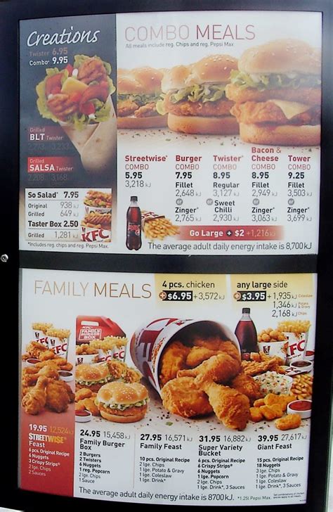 KFC Eastlink Rest Stop Menu Kentucky Fried Chicken Drive T Flickr