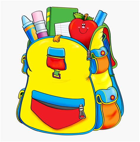 Blue School Backpack Png Clipart School Bag Clipart Png Transparent