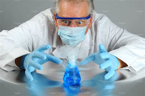 Scientist Observes His Experiment People Images ~ Creative Market