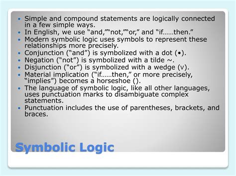 Ppt Chapter 8 Symbolic Logic Powerpoint Presentation Free Download