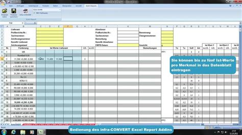 Hier kannst du eine vorlage für excel downloaden und anpassen. infra-CONVERT Erstmusterprüfbericht mit Excel erstellen - YouTube