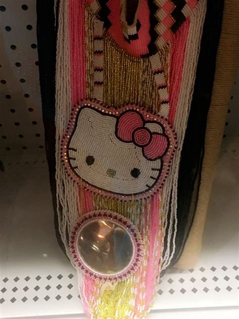 Hello Kitty Beaded Medallion Native American Beadwork Rosettes