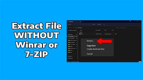 How To Extract Without Winrar Or 7 Zip Youtube