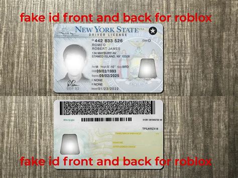 Fake Id Front And Back For Roblox Get Ids That Work For Verifications