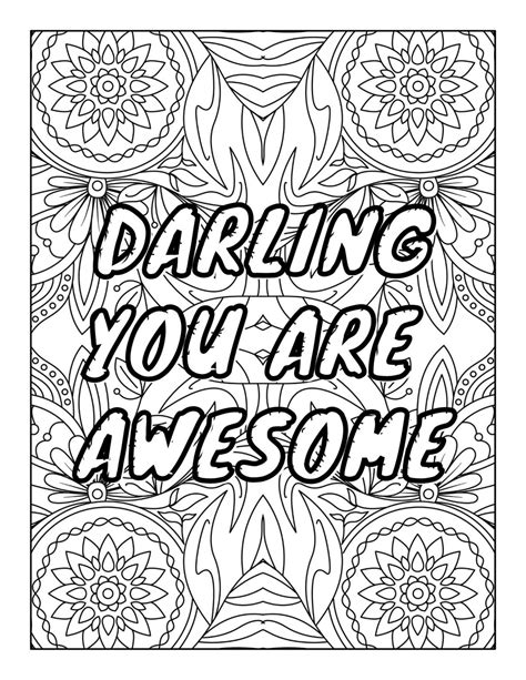 Motivational Coloring Pages Stress Relief