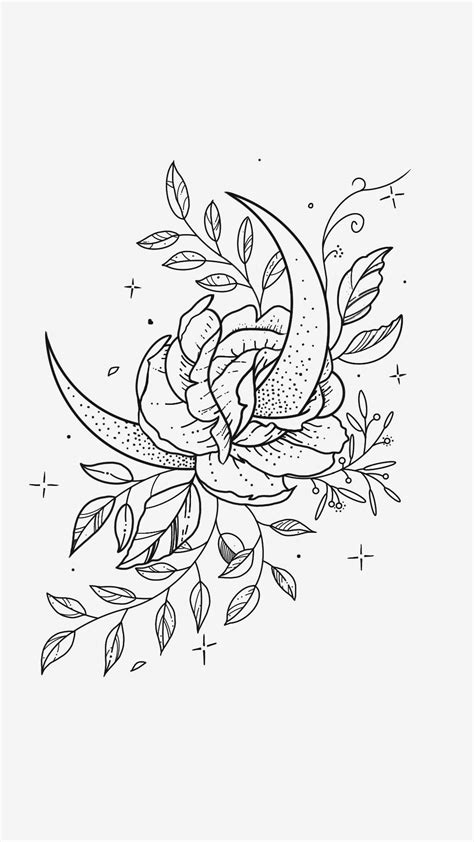 Art Tattoo Flower Tattoo Outline Drawing Tattoo Stencil Outline