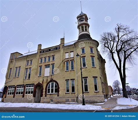Historic 1892 City Hall In Columbus Wisconsin Stock Photo Image Of