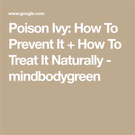 Poison Ivy How To Prevent It How To Treat It Naturally Poison Ivy