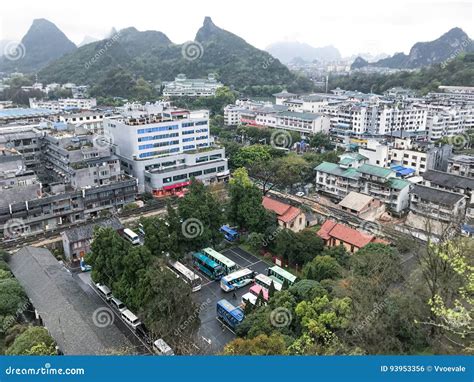 View Of Guilin City From The Solitary Beauty Hill Editorial Photo