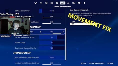 Clix Shows His Movement Settings In Fortnite Chapter 5 Fix Movement