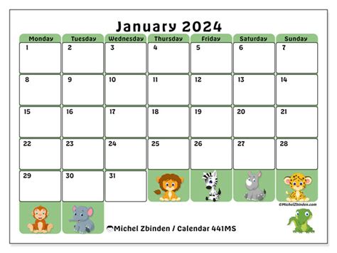 Calendar January 2024 Safari Ms Michel Zbinden Za