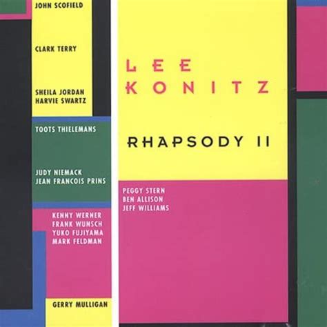 Rhapsody 2 Konitz Lee Konitz Lee Books
