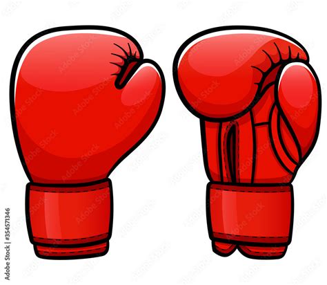 Vector Boxing Gloves Cartoon Isolated Stock Vector Adobe Stock