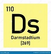 Símbolo Químico De Darmstadtio Stock de ilustración - Ilustración de ...