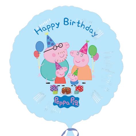Peppa Pig Happy Birthday Helium Filled Foil Balloon London Helium