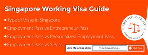 Singapore Working Visa Guide Work Visas For Foreigners In Singapore