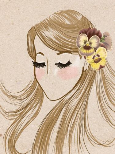 Flowers In Her Hair A Sort Of Fashion Illustration Just Flickr