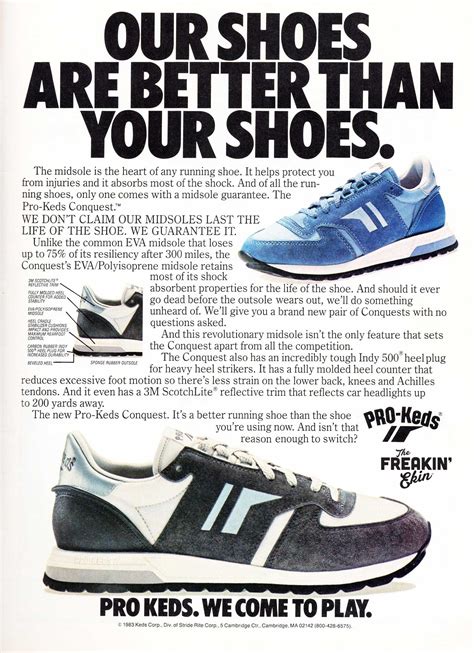 80s Pro Keds Conquest Vintage Sneaker Advertisement The Freakin Ekin