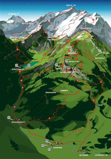 Bergfex Panoramic Map Ebenalp Map Ebenalp Alp Ebenalp