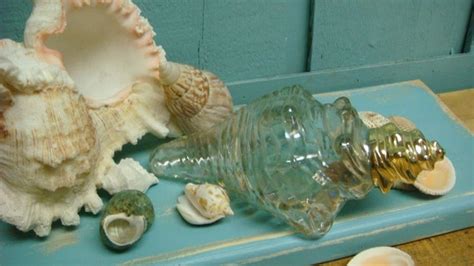 Vintage Perfume Bottle Irridescent Avon Sea Shell Beach