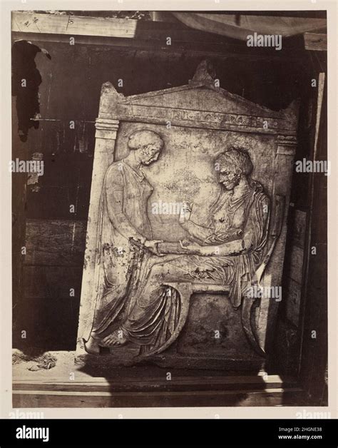 Stele From The Kerameikos Cemetery Athens Early 1880s William James