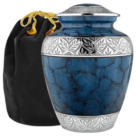 Trupoint Memorials Heavenly Peace Dark Blue Large Adult Urns For