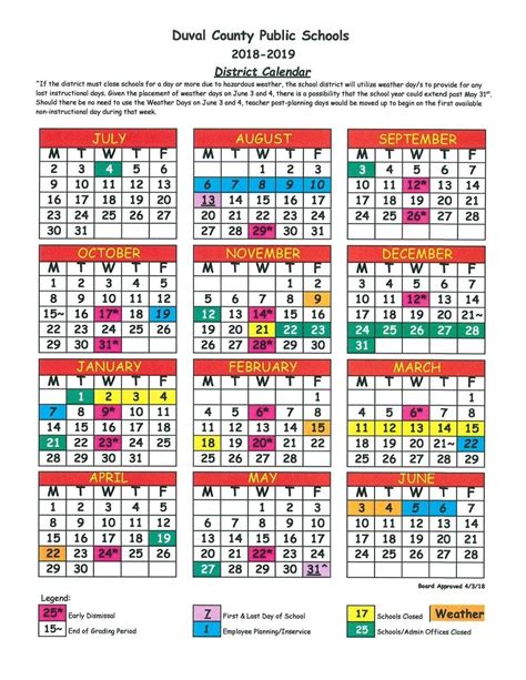 Impressive School Calendar Lee County Florida School Calendar Duval