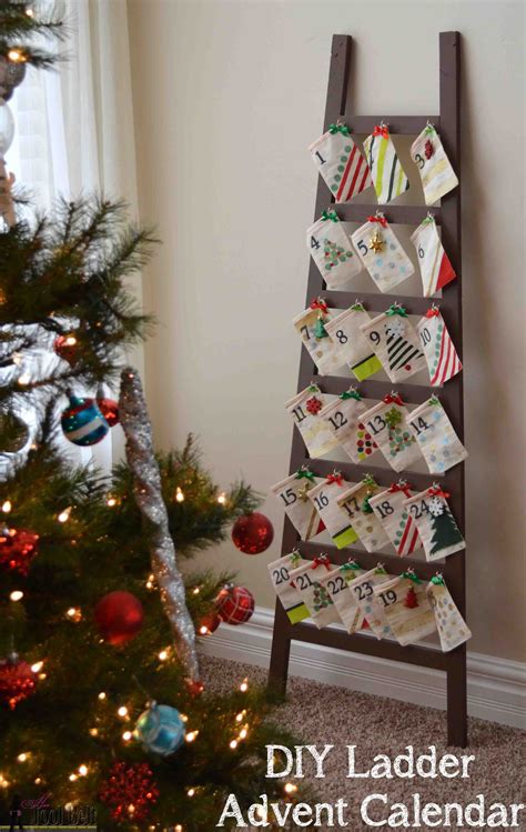 Diy Ladder Advent Calendar Would Be A Cute Card Display Idea Too Or A