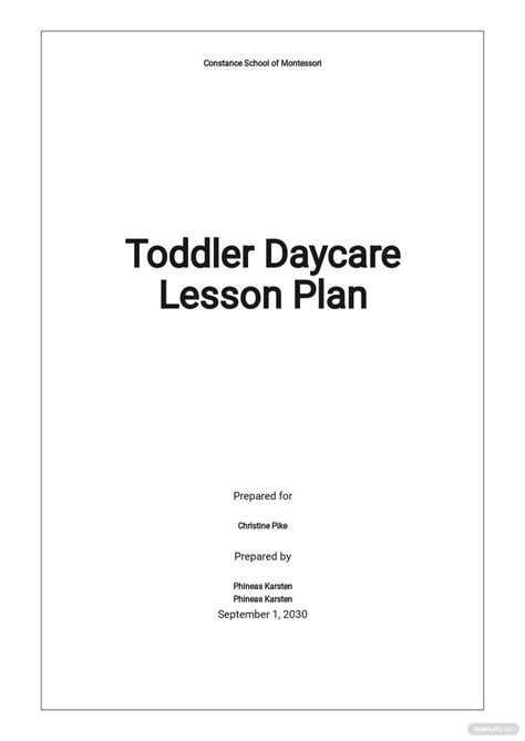 Daycare Lesson Plan Templates 6 Docs Free Downloads