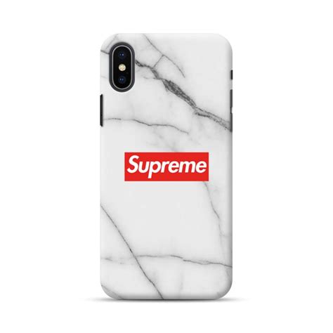 Supreme White Marble Iphone Xs Max Case