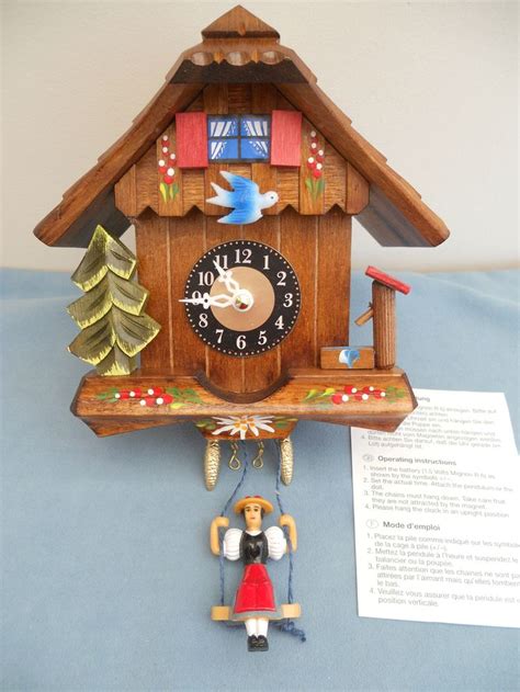 Germal Wooden Cuckoo Clock With Swinging Girl ~ Sold On My Ebay Site