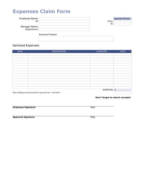 Reimbursement Sheet Template Expense Spreadshee Reimbursement Sheet Vrogue