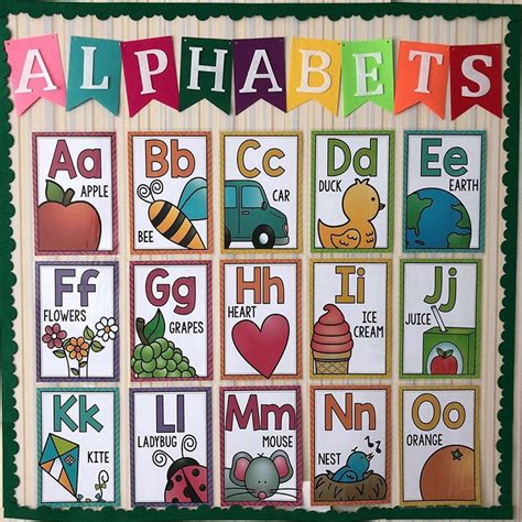26 Children English Alphabet Letters Flash Card Classroom Decorationa4