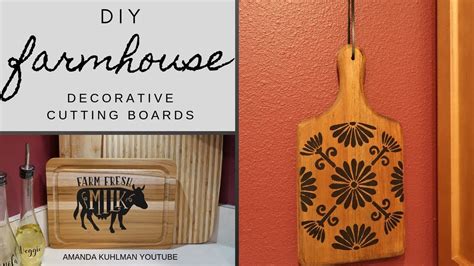 Diy Farmhouse Decorative Cutting Boards 2 Different Looks Cricut