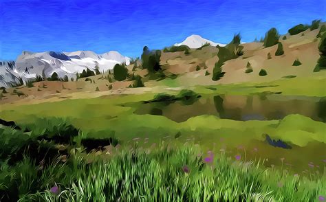 Alpine Meadow Mixed Media By Frank Hawkins Eastern Sierra Gallery