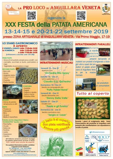 Festa Della Patata Americana A Anguillara Veneta 2019 Pd Veneto
