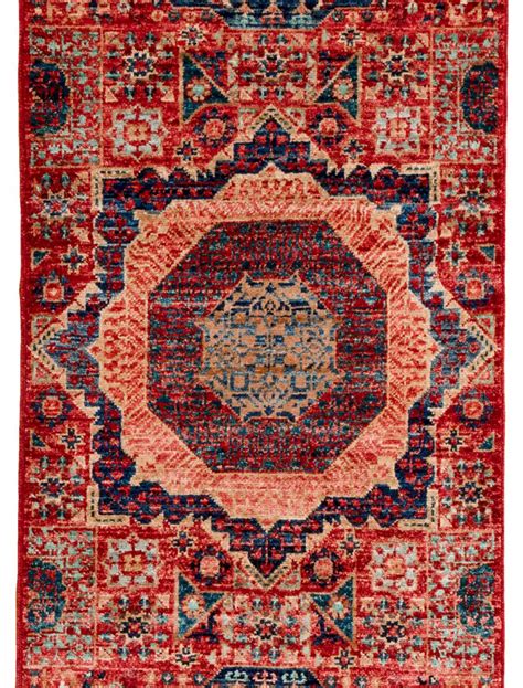 Mamluk Vegetable Dyed Madder Red Wool Short Runner Rug Kebabians Rugs