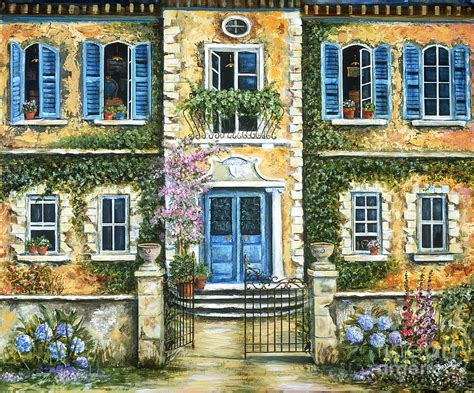 My French Villa Painting By Marilyn Dunlap Fine Art America