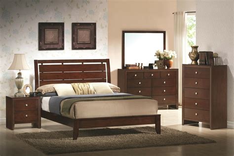 Modern Design Queen Size Bed 4pc Set Bedroom Furniture 2 Toned Drawer