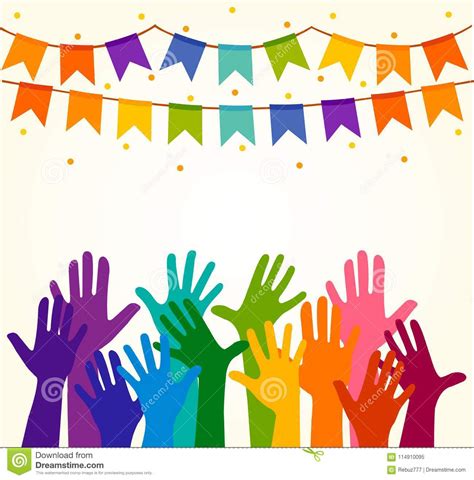 Maybe you would like to learn more about one of these? Colorful Up Hands. Vector Illustration, An Association ...