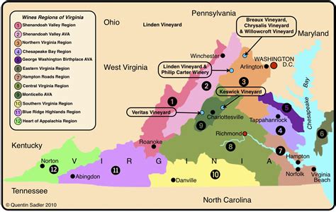 Virginia A Land Of History And Wine Virginia Wine Country Wine Map