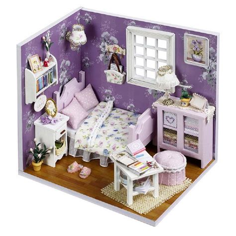 A Variety Of Styles 3d Diy Dollhouse Kit Room Box Miniatures Furniture