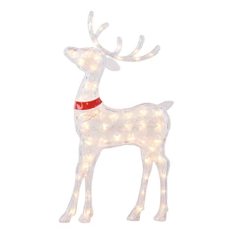 Holiday Time Light Up Standing Icy Reindeer Decoration 30 Walmart