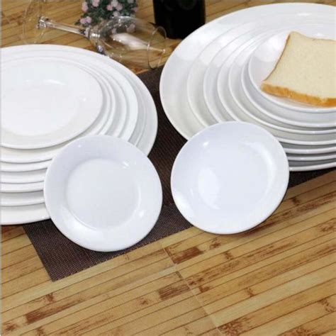 China Ceramic Plate Wholesale Restaurant White Round Dinner Plates