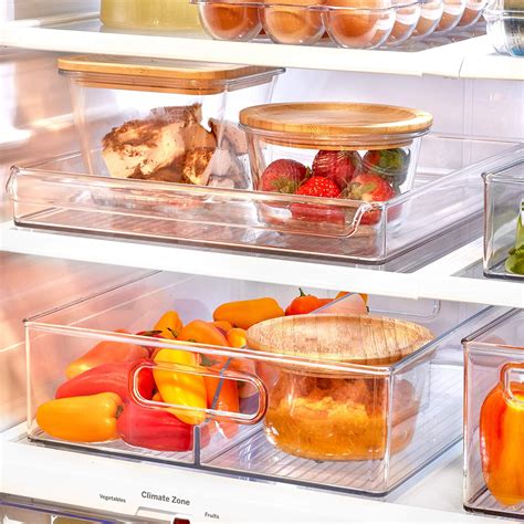 bpa free refrigerator storage bins with handle buy organizer fridge containers fridge