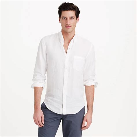 White Linen Shirts Men Linen Shirt Tailor Madecustom Mens White Linen