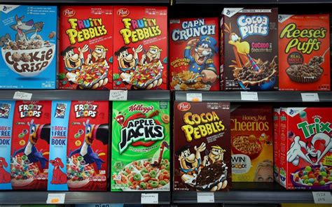 And people prefer to take to cereal they have a glossy look with pictures of the most popular cartoon characters printed on them. Breakfast cereal boxes criticised for depicting portions ...