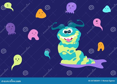 Flying Slug Monster Cartoon Vector 9233561
