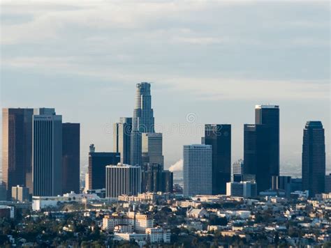 Los Angeles Skyline Editorial Photo Image Of Lamps Landscape 93449536