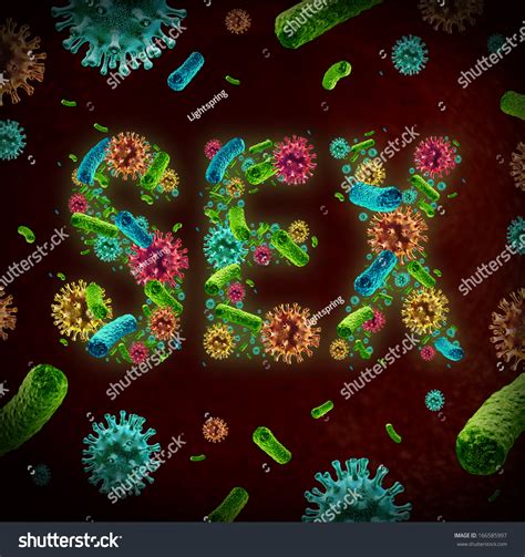 Sex Disease Medical Healthcare Concept Made Of Contagious Human Virus And Bacteria Cells As A